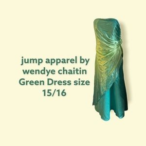 Prom dress Jump apperal by Wendye Chaitin green dress size 15/16